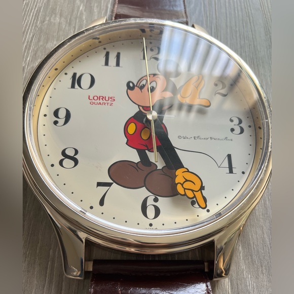 Vintage Mickey Mouse Wall Clock Walt Disney Productions Lorus Quartz - Picture 4 of 15